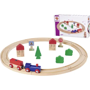 Dřevěná hračka Vláček Eichhorn, okruh 20 dílů 100006200