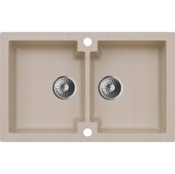 Granitový dřez Dvoukomorový granitový dřez Moderno Annie 160 béžový