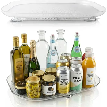 Příslušenství pro lednici OTOČNÝ PODNOS DO LEDNICE 360° ORGANIZÉR PODLOŽKA PRO SKLADOVÁNÍ XL