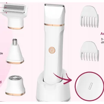 HOLICÍ STROJEK DÁMSKÝ NA TĚLO BIKINI NOHY PODPAŽÍ AKUMULÁTOROVÝ VODĚODOLNÝ 4V1