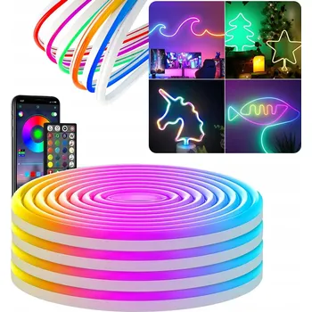 LED páska LED pásek 5M RGB 5050 DÁLKOVÝ OVLADAČ APLIKACE Bluetooth SADA 24V 72LED/m