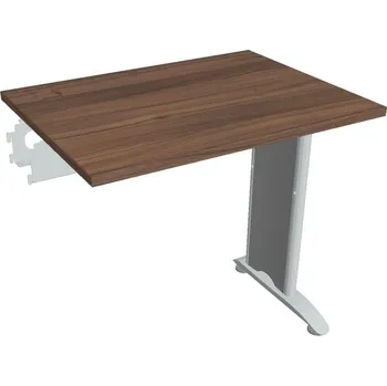 Psací stůl Stůl prac řetěz rovný - FE 800 R - OŘECH , ŠEDÁ Ral 9006