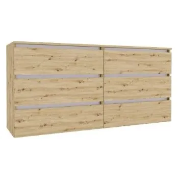 Komoda IDEA šuplíková komoda 1800, Oak Artisan / Nimfea alba