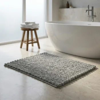 Koupelnová předložka Koupelnový kobereček šedý KLEINE WOLKE Willow 60 x 60 cm