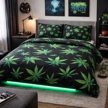 Povlečení 2-dílné ložní povlečení - Zelený motiv