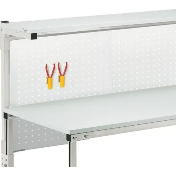 Dílenský stůl Perforovaný panel, Perforovaný panel, Ocel, pro použití s: Pracovní stůl TPH715, Pracovní stůl TPH915