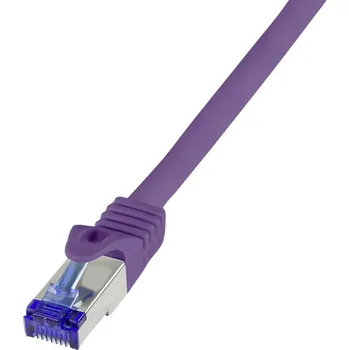 Datový kabel LogiLink C6A119S RJ45 USB kabel CAT 6A S/FTP 20.00 m fialová 1 ks
