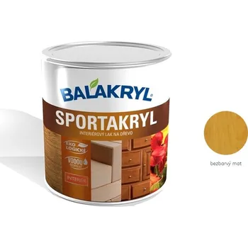 barva a nátěr na dřevo BALAKRYL SPORTAKRYL akrylátový bezbarvý lak na dřevo interiér 2.5 kg Matný