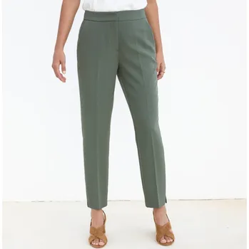 Dámská obuv Jednobarevné cigaretové kalhoty ke kotníkům khaki 44