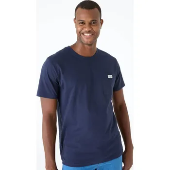 Pánské tričko Jednobarevné tričko s kapsou a krátkými rukávy nám.modrá 107/116