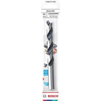 Vrták Bosch Vrták do kovu Metal HSS, 12 × 101 × 151 mm, stopka CYL Professional (2608577853)