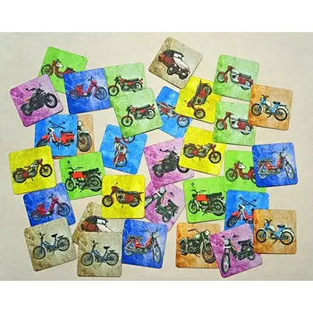 Pexeso Moon River Pexeso motorky 32 ks (pexeso s motivem motorek české výroby)