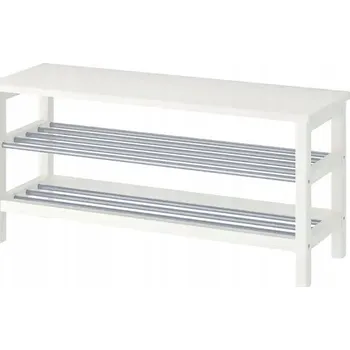 IKEA TJUSIG Lavice s policemi na boty, bílá,