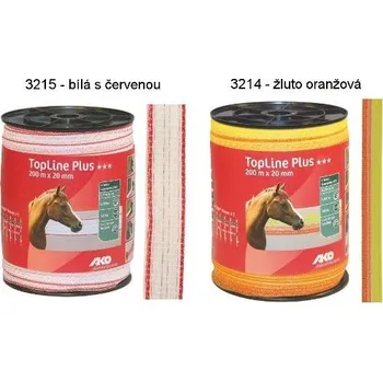 Kerbl Polyetylenová páska TopLine Plus 20 mm, 200m Barva: Bílo-červená