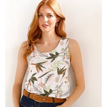 Top s potiskem bílá/zelená 54