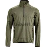 Pánská fleecová mikina se zipem ke krku, olivová, vel. XL