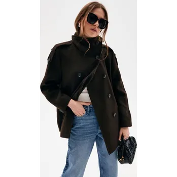 Dámský kabát Sinsay - Bunda - tmavě hnědá - 178GZ-89M - 178GZ-89M-XL