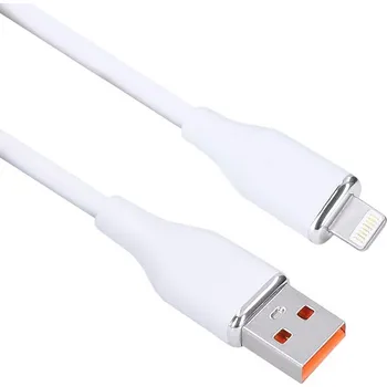 Datový kabel Solight lightning kabel, USB 2.0 A konektor - Lightning konektor, silikon, bílý 2m SSC1502-S