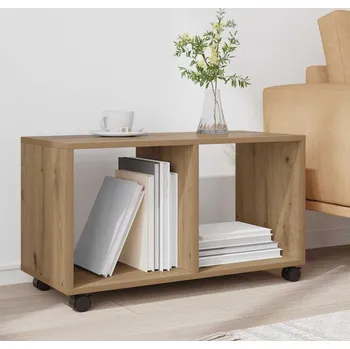 Konferenční stolek vidaXL Skříňka na kolečkách 72x33x42,5 cm kompozitní dřevo [853144] Barva: artisian oak