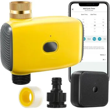 Zavlažovací systém Mobilly smart zahradní programovatelný zavlažovací automat s wifi, 1 ventil, žlutý