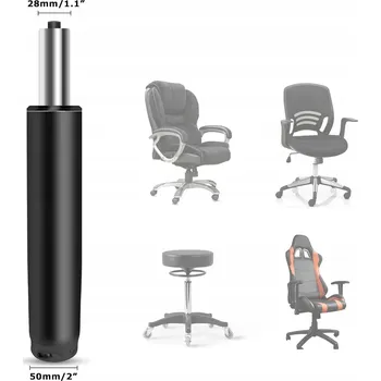 AMORTIZÁTOR pro židli PÍSTNICE kancelářské židle ZVEDÁK černý 450KG