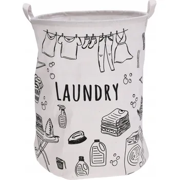 Koš na prádlo Koš na prádlo H&L 50 l bílý, černý