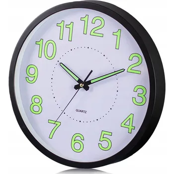Hodiny Nástěnné HODINY TICHÉ MODERNÍ LOFT SVÍTÍCÍ LUMINESCENČNÍ 30CM