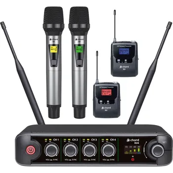 Mikrofon Chord XU4-C, 4-kanálový bezdrátový mikrofonní set, 823-832 / 863-865 MHz ( Objednáno - termín upřesníme)