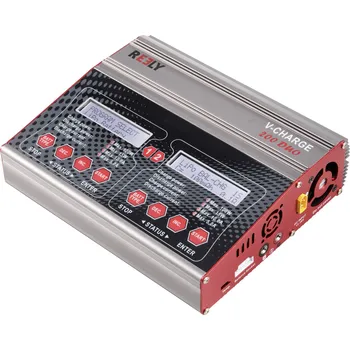 Nabíječka baterií Reely V-Charge 200 Duo modelářská multifunkční nabíječka, 12 V, 230 V, 10 A, NiMH, Li-Pol, Li-Ion, LiHV , olovo-vápníkové, kyselina sírová