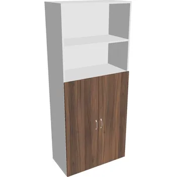 Policová skříň Skříň policová dveřová D 5 80 04 - OŘECH , BÍLÁ