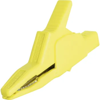 Krokosvorka Hirschmann Test a Measurement AK 2 B 2540 I ge bezpečnostní krokosvorka, konektor 4 mm, CAT II 1000 V, žlutá