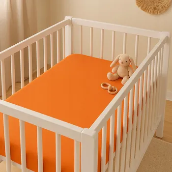 Prostěradlo Prostěradlo jersey s gumou 70x140 oranžové bavlněné do postýlky