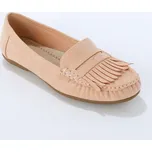 Mokasíny z imitace semiše růžová 40