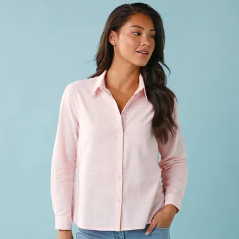 Dámská košile Bavlněná košile pro menší postavu růžová 40