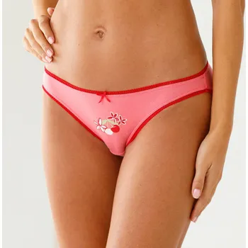 Dámské spodní prádlo Sada 4 kalhotek mini s potiskem třešní červená 46/48