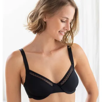 Dámské spodní prádlo Vyztužená podprsenka Paia z mikrovlákna a tylu, s kosticemi černá 75B