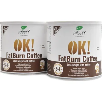 Spalovač tuku Natures Finest OK! Fat Burn Coffee 2 x 150g duopack