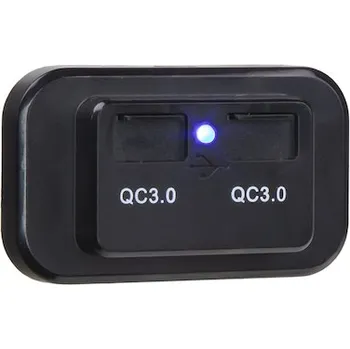 Auto elektroinstalace 2x USB QC3.0 zásuvka 12 - 24V, montáž na povrch, 34663