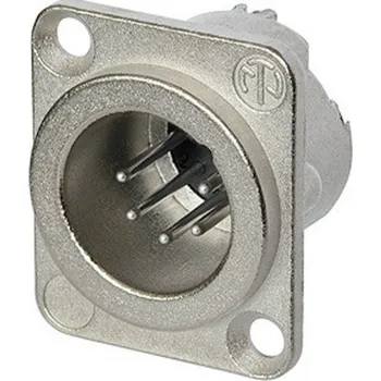 Elektrická zásuvka Neutrik NC5MD-LX XLR konektor přírubová zástrčka, rovná Pólů: 5 stříbrná 1 ks