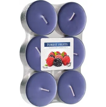 Svíčka Parafínové čajové svíčky Lesní plody Aura 6 ks