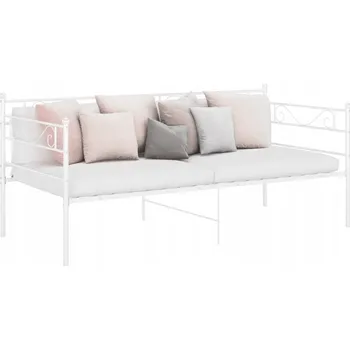 Postel Rám pohovky, bílý, kovový, 90x200 cm