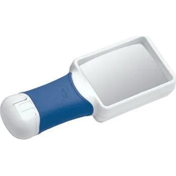 Lupa Ruční lupa, poměr zvětšení: 3X průměr čočky 83 x 59mm osvětlená Coil