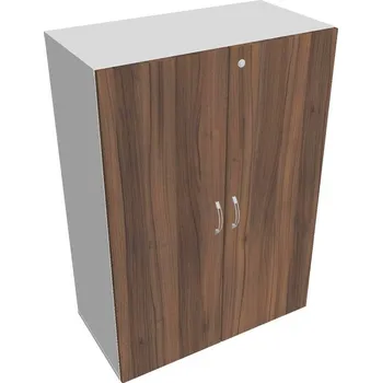 Policová skříň Skříň dveřová DZ 3 80 01 (Jednobodové zamykání) - OŘECH , BÍLÁ