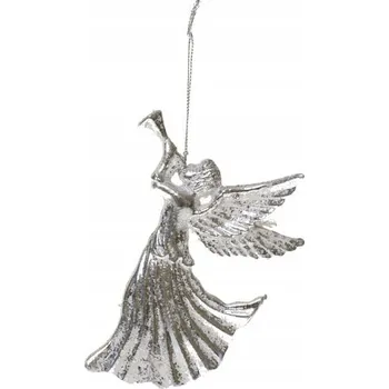 Přívěsek Stříbrný anděl přívěsek vánoční ozdoba 15 cm