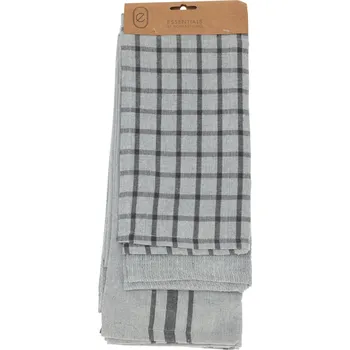 Utěrka Sada kuchyňských ručníků, 3ks, šedá