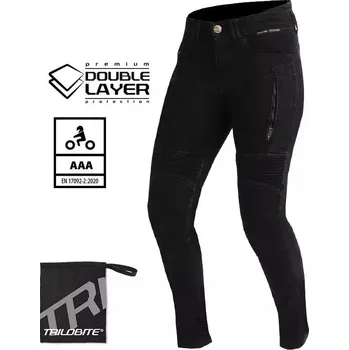 Moto kalhoty Dámské kalhoty Trilobite Parado doublelayer Aaa skinny fit black level 2 - 28 / modrá
