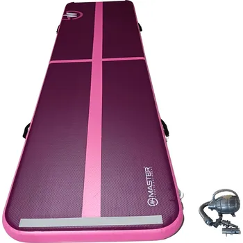 Žíněnka Airtrack MASTER nafukovací žíněnka 400 x 100 x 10 cm - fialová - růžová