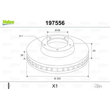 Brzdový kotouč Brzdový kotouč VALEO (197556)