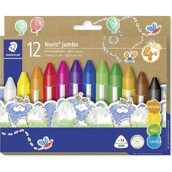 Kresba Voskové PASTELKY NORIS JUMBO TROJÚHELNÍKOVÉ 12 BAREV STAEDTLER
