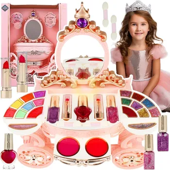 dětské šminky a malovátka Sada kosmetických přípravků pro líčení, malování, kosmetika Kufřík Pro Holčičku
